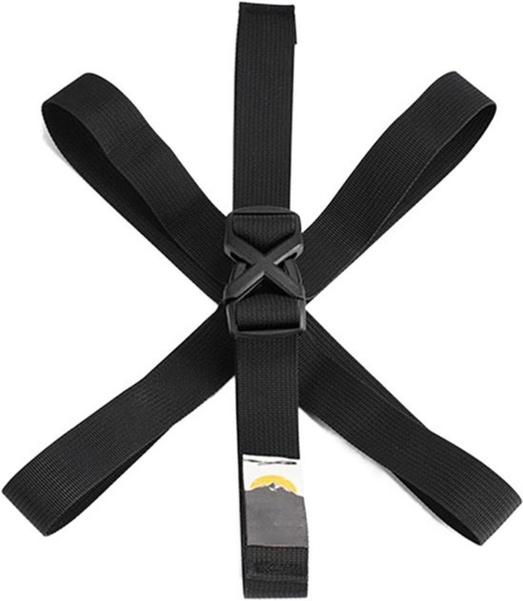 Verstelbare Nylon Banden - Spanbanden Kofferriemen - Bagage Vastzetten - Robuuste ABS Gesp - 1 Meter - Zwart
