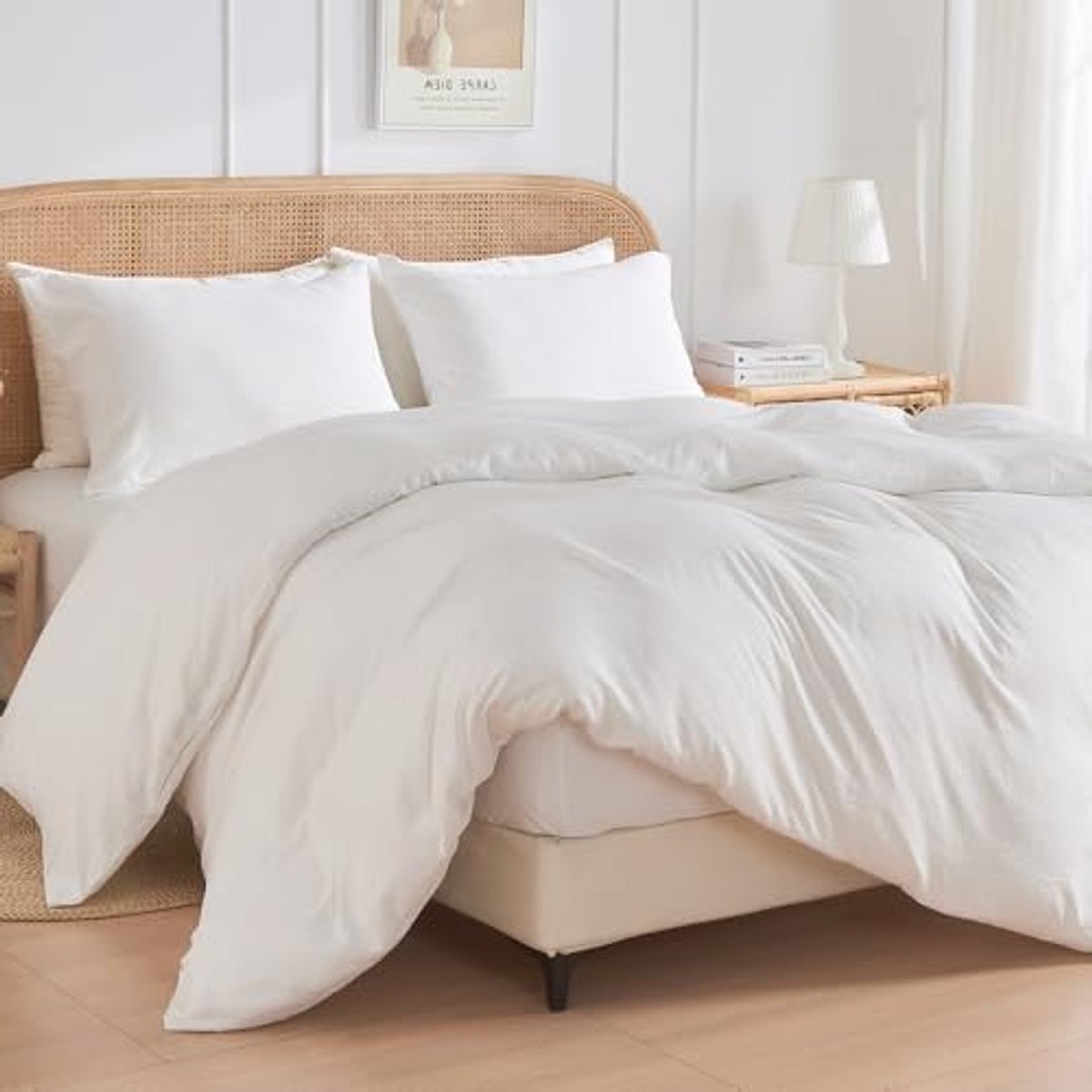Duvet Cover Set - 3-delige set van microvezel - Zwart - Koning