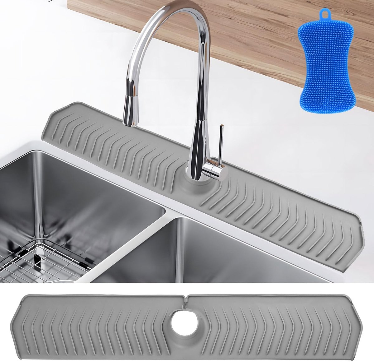 Siliconen Kraan Mat - Splash Guard voor Afvoerpad