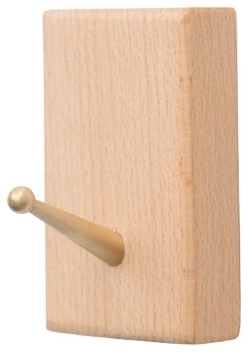 Haken van natuurlijk hout - 4 stuks voor wandmontage