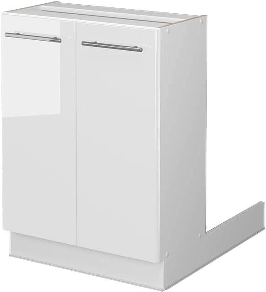 Keuken Eilandkast - Keukenmodule Opslag - Keuken Organiseren - Softclose Scharnieren - 60 cm Breed - Wit Hoogglans