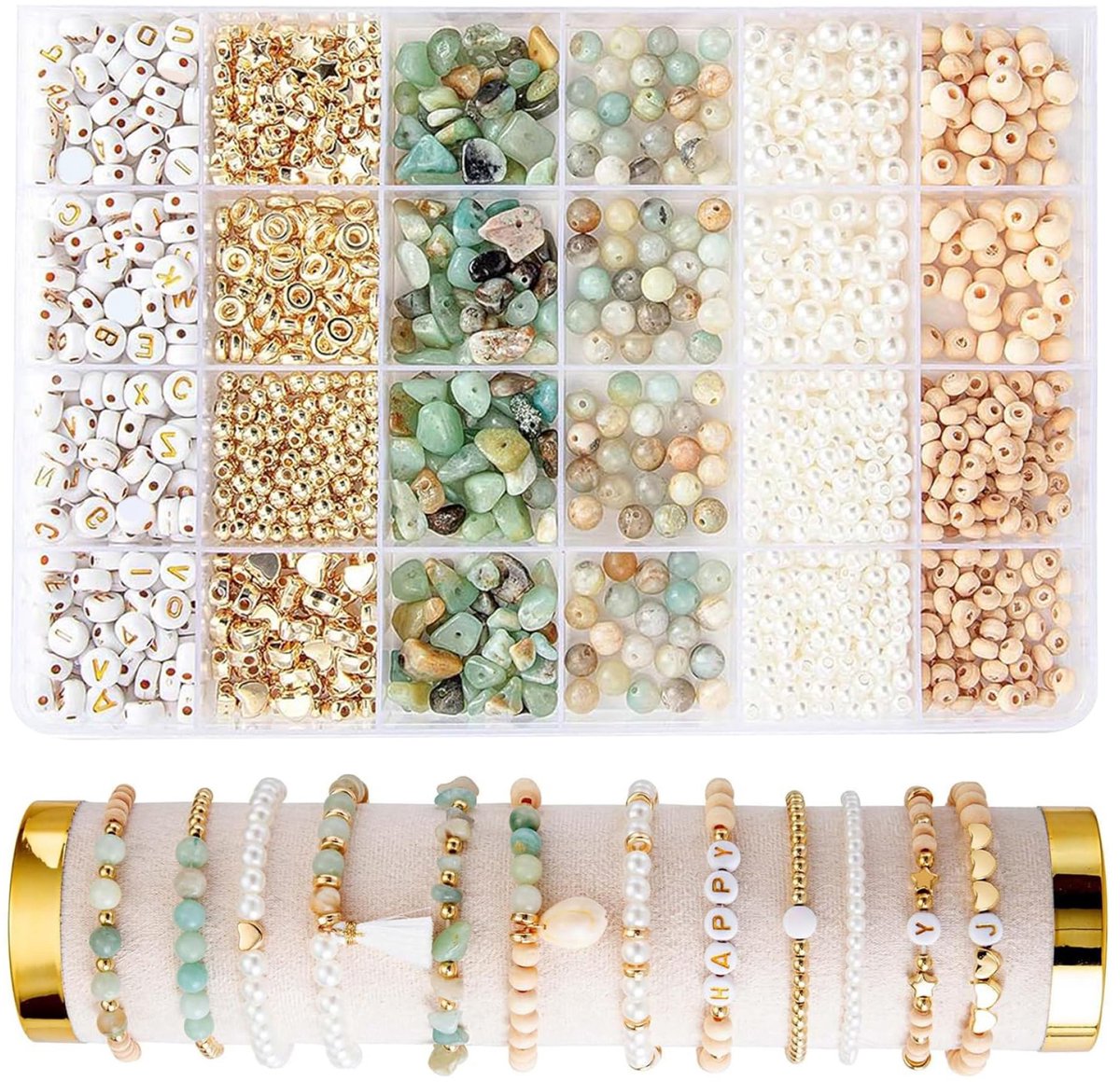 Kralen en opbergdoos, doe-het-zelf vriendschap armband kit voor tieners en volwassenen sieraden maken