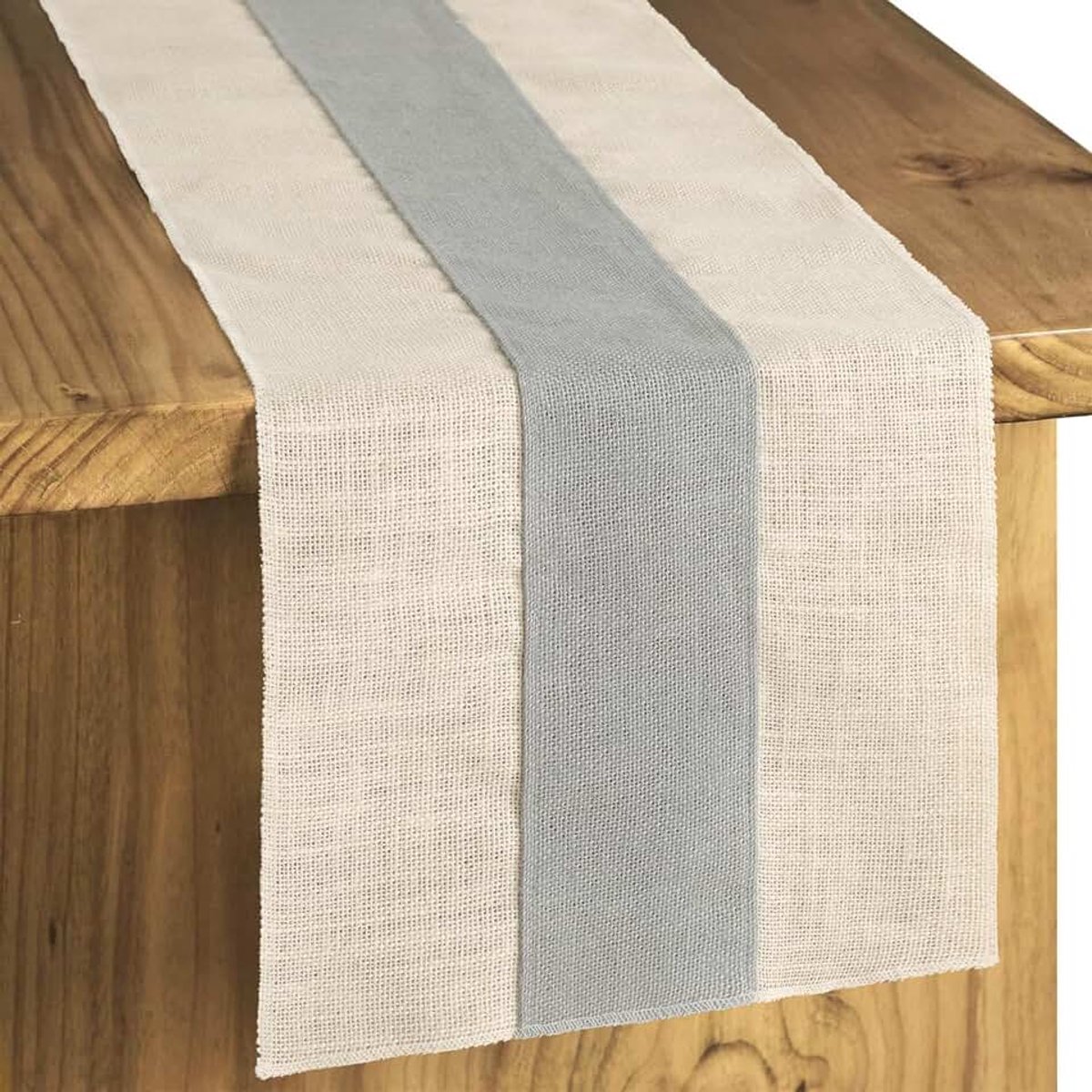 Tafelrunner Natuurlijke Jute Beige Grijs, Tafeldecoratie, Landelijke Stijl voor Bruiloft, Eettafel, Evenementen, Keuken, Vakantiedecoratie 30x240 cm