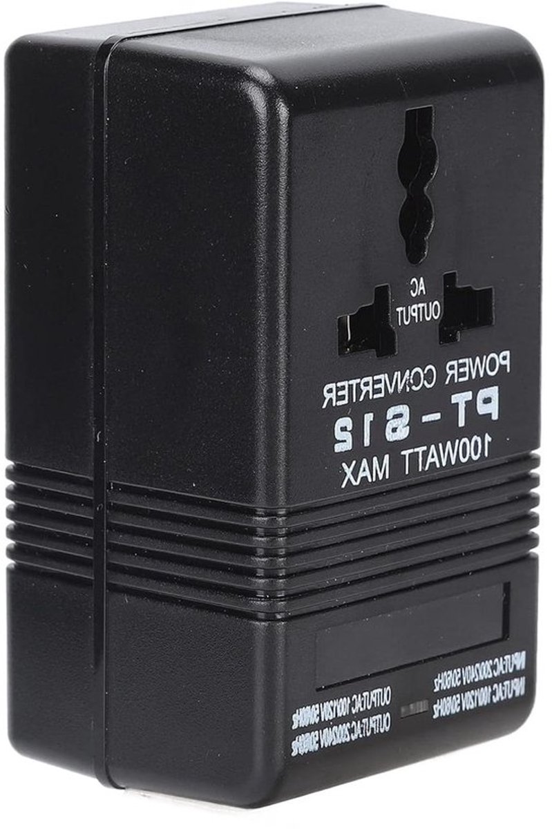AC Spanningsomvormer 100W voor Reizen - Transformator Voeding 100V naar 120V naar 220V naar 240V