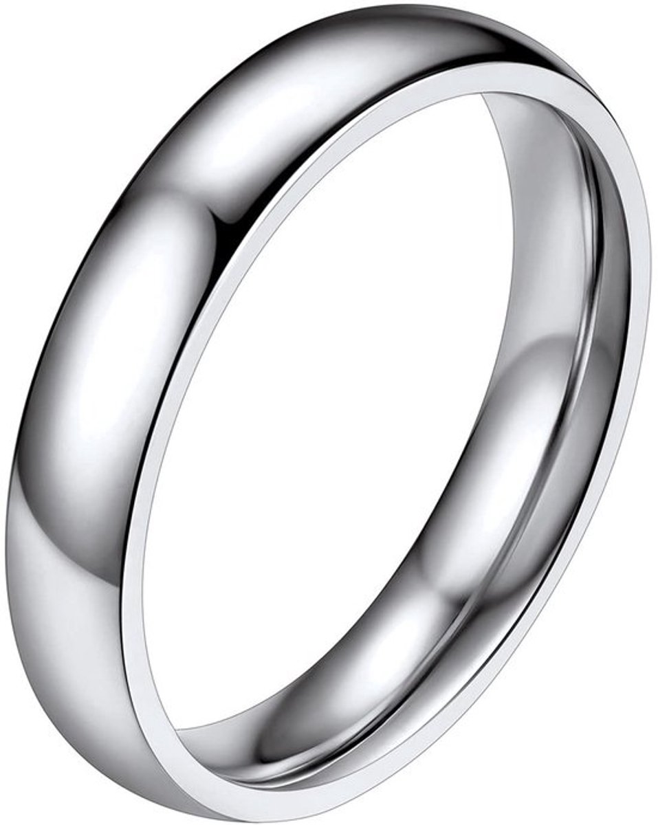 Ringen Set van Roestvrij Staal en Goud voor Mannen en Vrouwen - 2mm/4mm/6mm/8mm