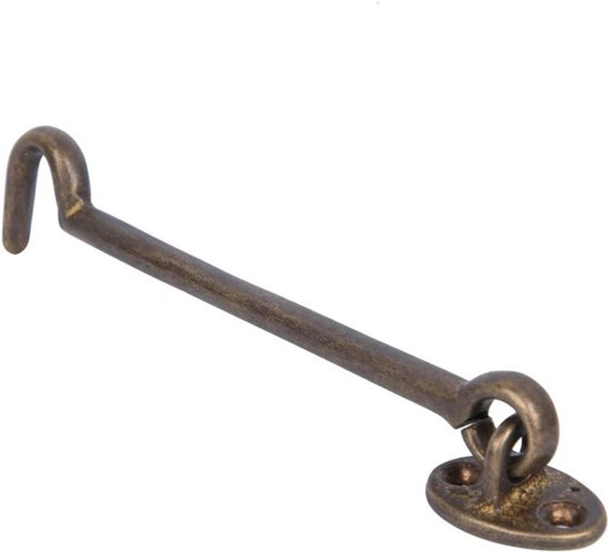 Haak en Oog Draaibare Klink Messing Veiligheidsraam Stay Haak voor Deur Cabine Kast (Brons)