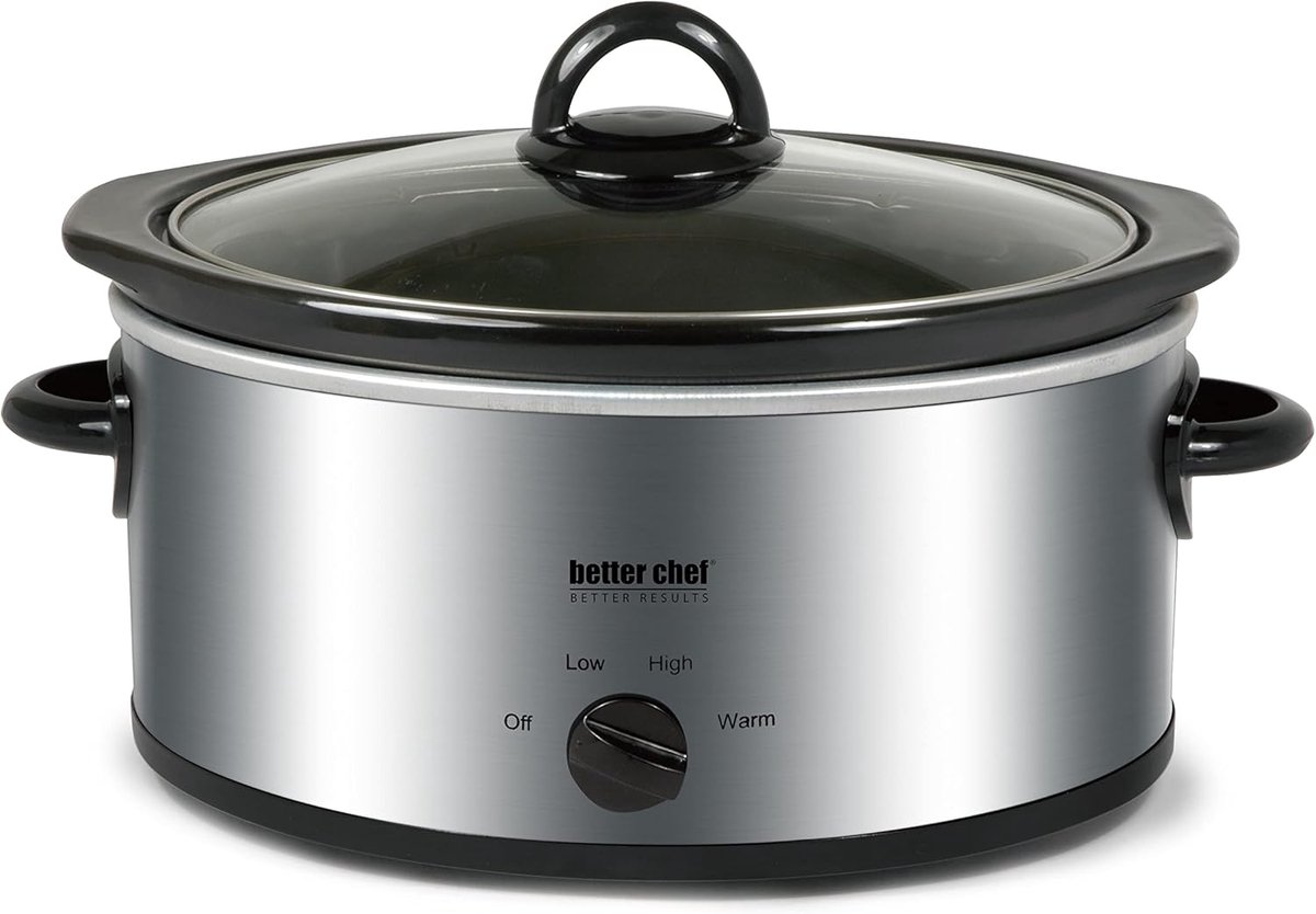 Ovale Kooktoestel - Slowcooker Stoofpot - Lange Maaltijden Bereiden - Drie Temperatuurstanden - 3 Liter - Rood – foto 2