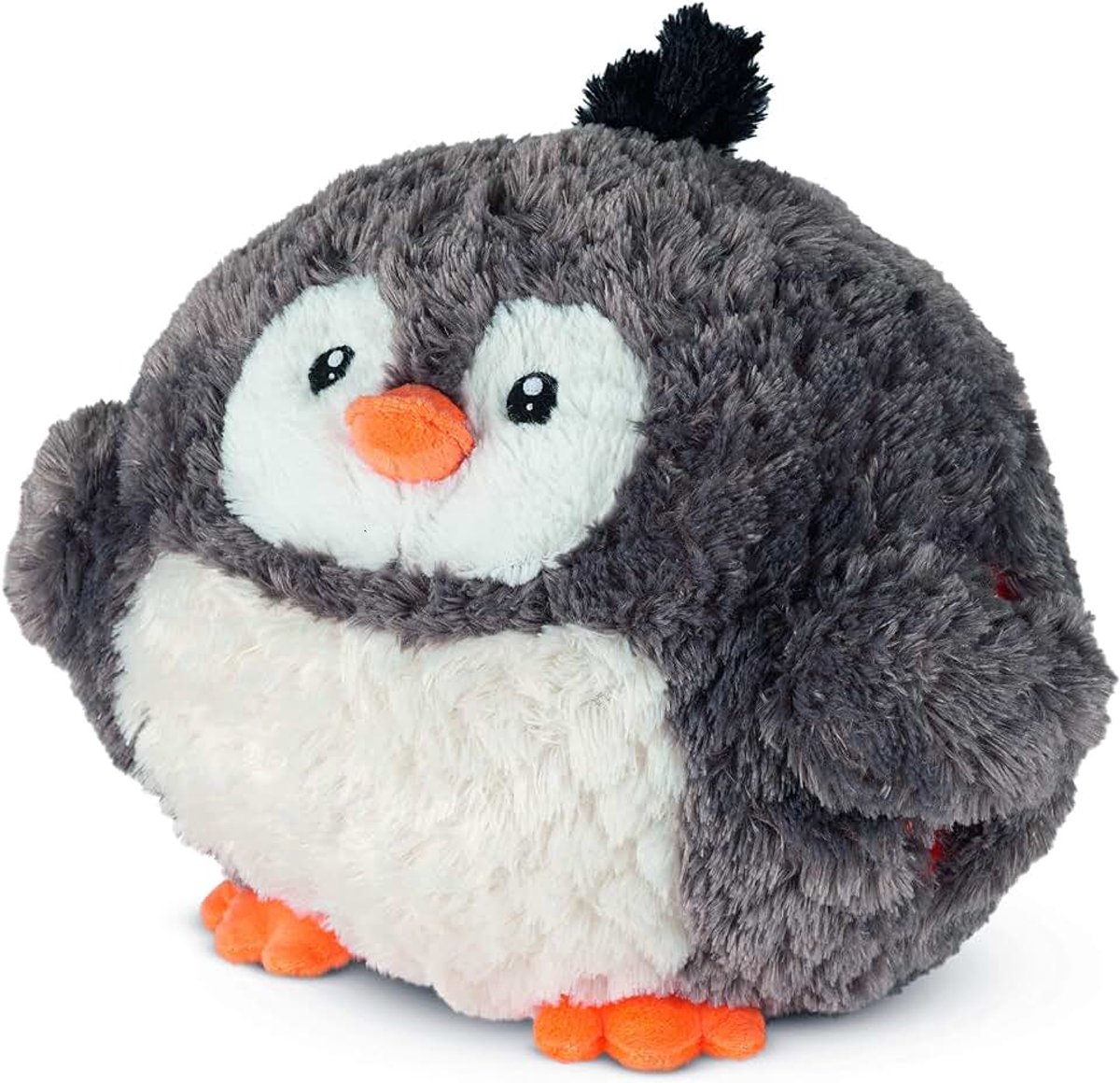 Pluche kinderhandwarmer - knuffeldier, knuffeldier, hoofdkussen als pluizig warmtekussen, pluche dier voor bed, auto en thuis (Penguin)