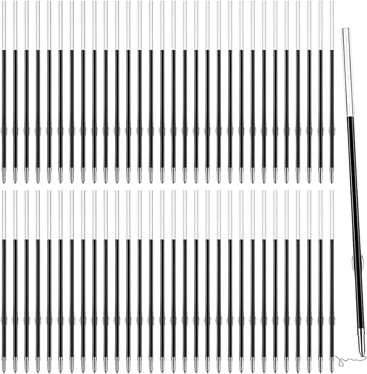 Penvullingen zwart punt 1,0 mm lengte 107 mm intrekbare navullingen kunststof vullingen voor pennen