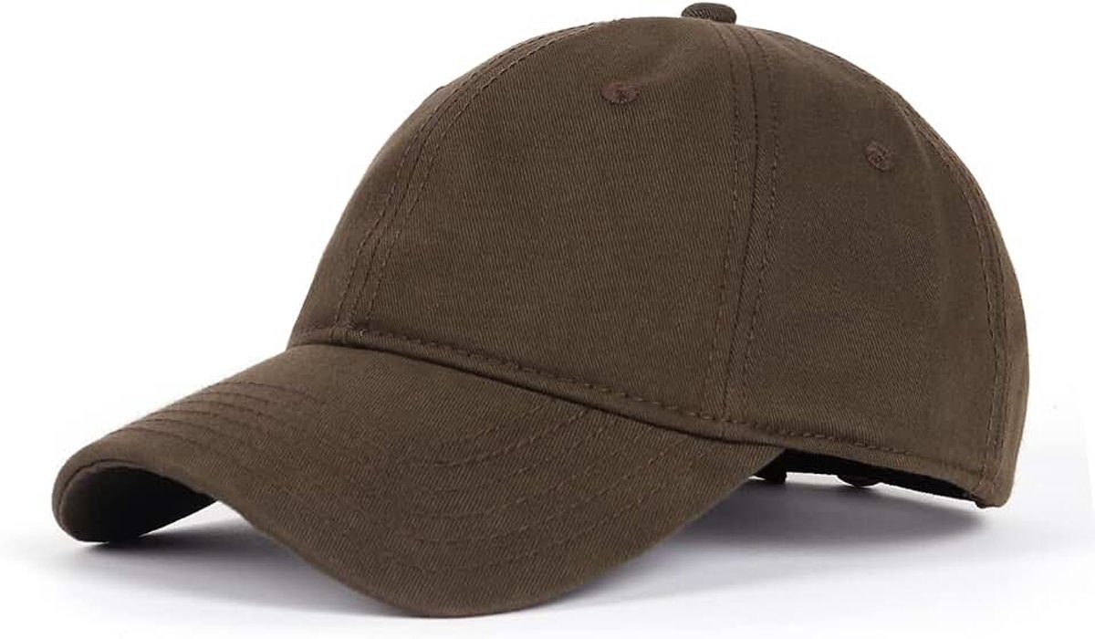 XL/XXL Gewassen katoenen honkbalpet, grote, met pigment geverfde hardlooppet, grote vintage sportpet, geschikt voor buiten, golf en tennis, XL/XXL-formaat