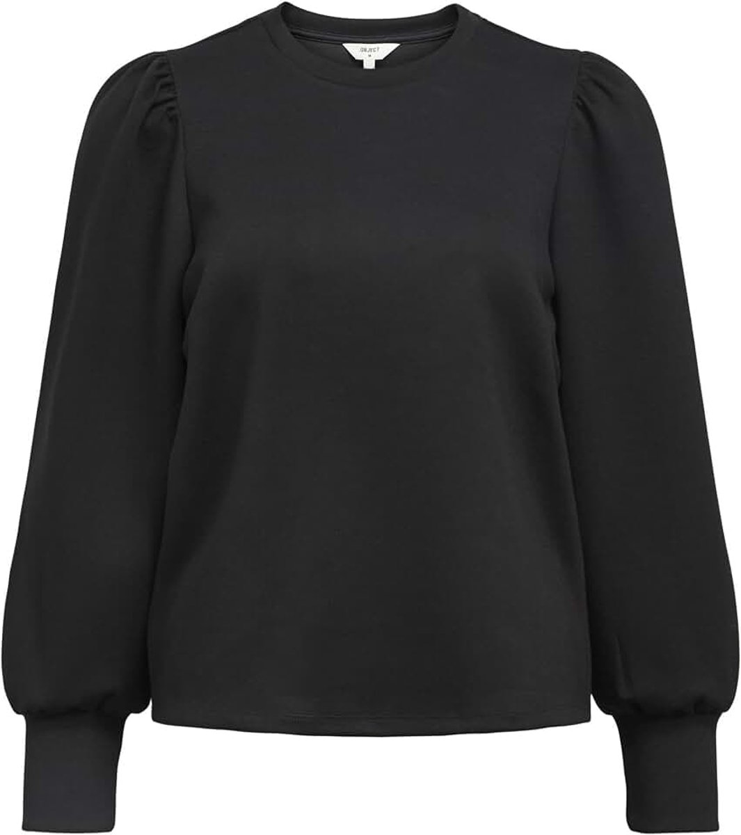 Re L/S O-Neck Top Noos, zwart, M