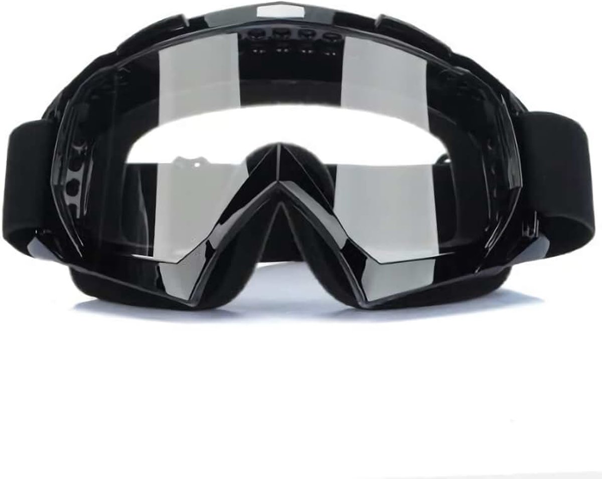 Bril voor motorfiets, crossbril, crossbril, uv-bescherming, mist, zwart, CE
