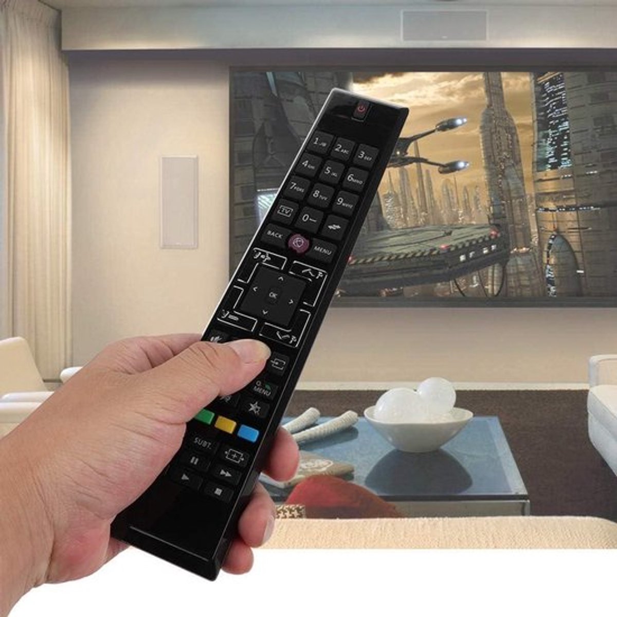 Afstandsbediening Smart TV Vervanging voor Controller Telefunken Edenwood TVTE43404G37Z2P TE32287B35T - Kwaliteit, Eenvoudig, Compatibel