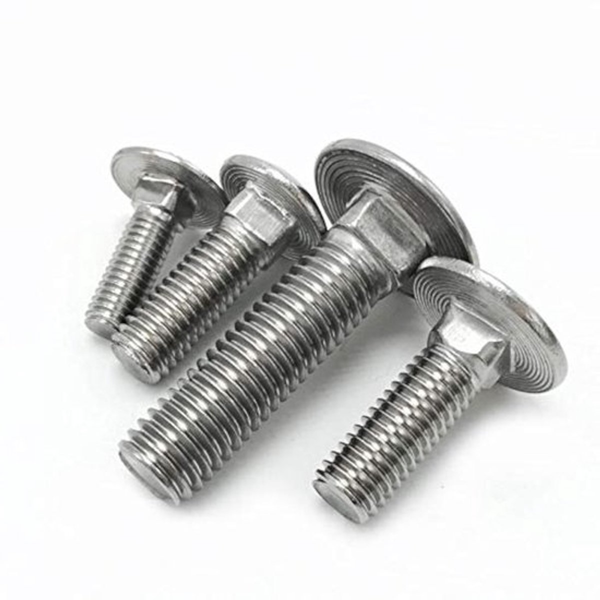 Slotbouten 10 stuks - Roestvrij Staal - M8 x 25 mm - Vierkant - Koepelkop - Volledige Schroefdraad - Schroeven