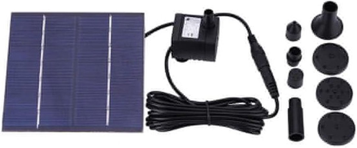 Zonne-energie fonteinpomp 1,2 W 200 l/u - Vijver Zwembad Buiten - Onderdompelpomp - Fontein - Dompelbaar nr. 990