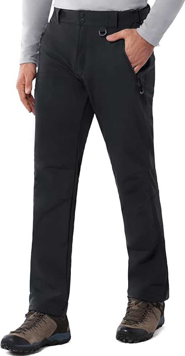 33,000ft Outdoorbroek voor heren, softshellbroek, water- en winddichte skibroek, warme fleecegevoerde werkbroek voor de winter, trekkingbroek, wandelbroek