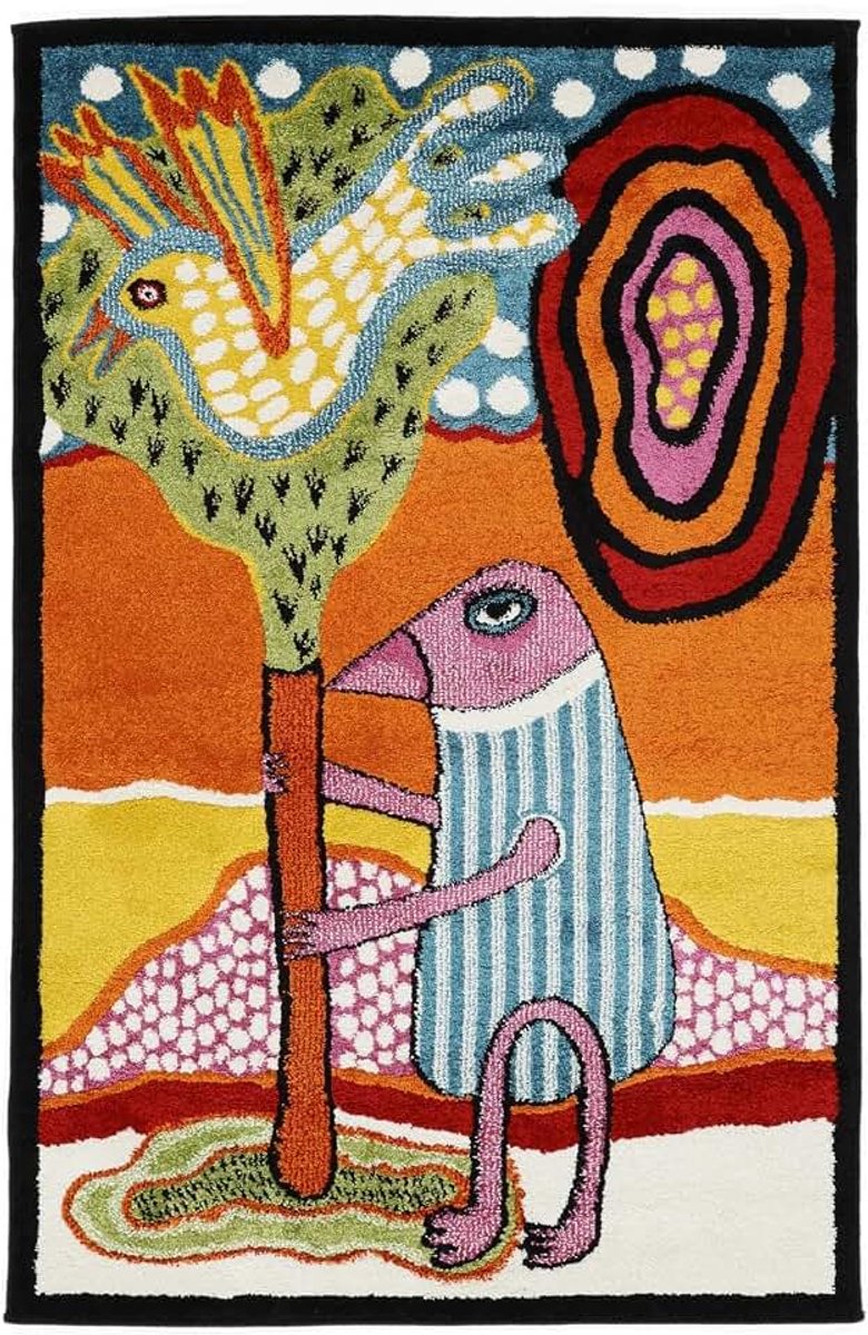 Treehugger Vloerkleed, 140 x 200 cm, Multi/Oranje | Moderne, Onze ontwerpers, Rechthoekig, Middelpolig, Alleen chemisch reinigen, Oeko-Tex 100
