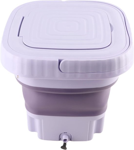 Draagbare Wasmachine - Mini Emmer - Kleding Reinigen - Opvouwbaar Ontwerp - 11 Liter Capaciteit - Wit — afbeelding 3