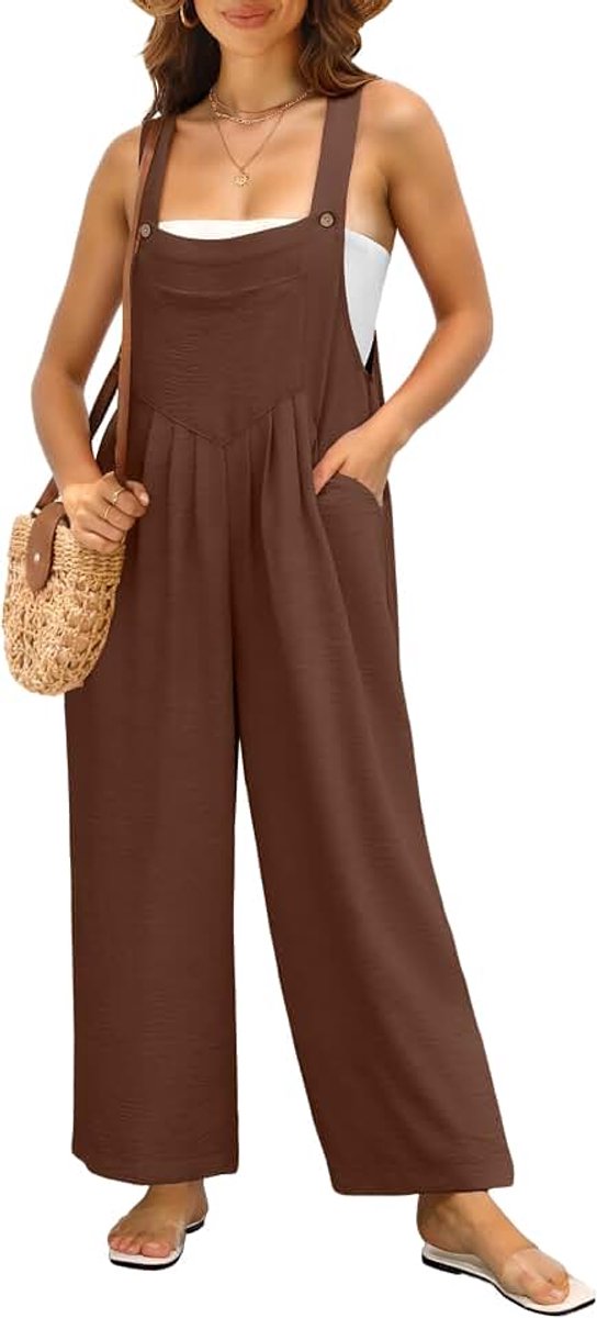 Tuinbroek voor dames, VK zomer jumpsuits playsuit overall zwangerschap zwangerschap losse casual vakantie kleding met zijzakken verstelbare bandjes
