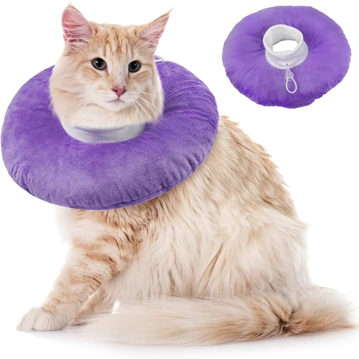 Herstelhalsbanden en kegels voor katten, herstelkegel, grote kattenhalskraag, busterhalsbanden, likpreventie-kegels, zachte halsband