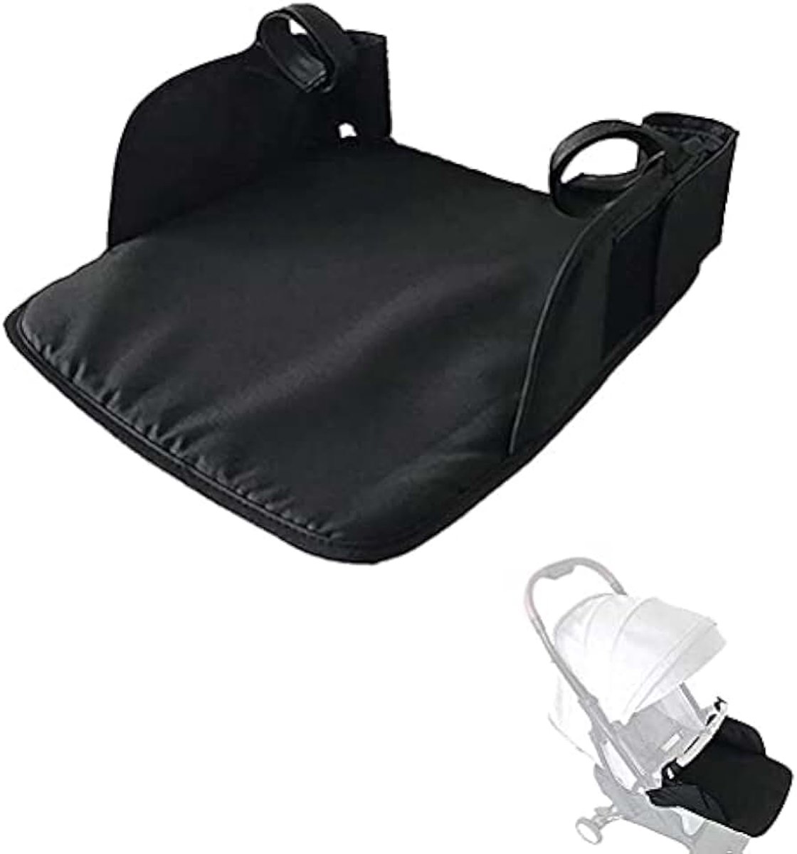 Babykar Foetsteun Extensie Oxford Stof Eenvoudig Te Installeren 35x30x4CM Voor Alle Seizoenen Belangrijk Accessoire (Zwart)