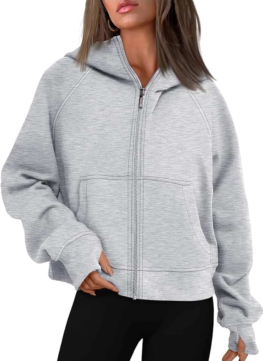 Hoodie dames sweatjack 2024 capuchonjack herfst winter sweatshirt capuchon capuchon ritssluiting mantel rits pullover