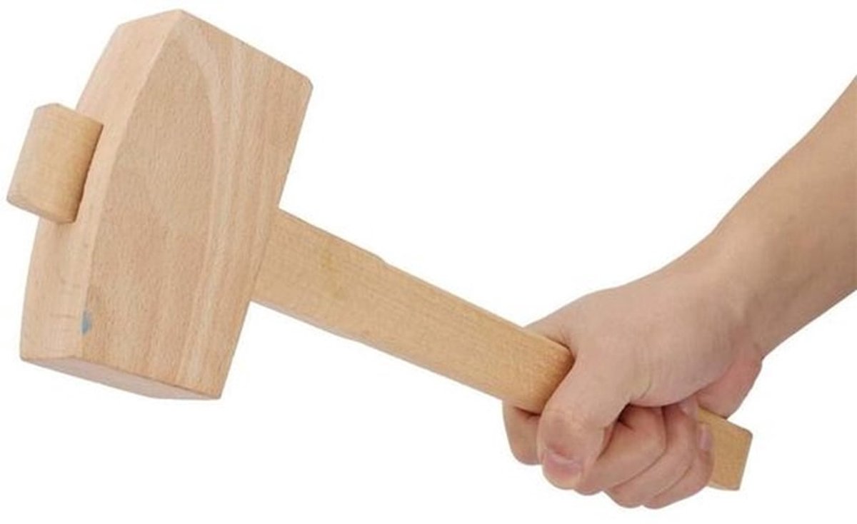 Timmerman Hout Hamer - Houtsnijwerk Mallet - Ergonomisch Ontwerp - Natuurhout - Professionele Houtbewerking Tool - Ideaal voor Houtsnijwe...