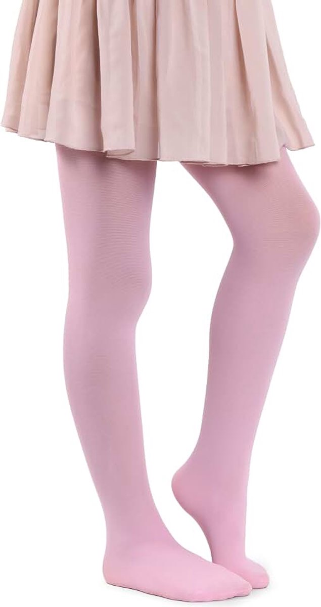 Effen panty voor meisjes: schattige ondoorzichtige panty voor school, dans en ballet, zacht en elegant, 40 dennen, gemaakt in Italië, van 3 tot 12 jaar