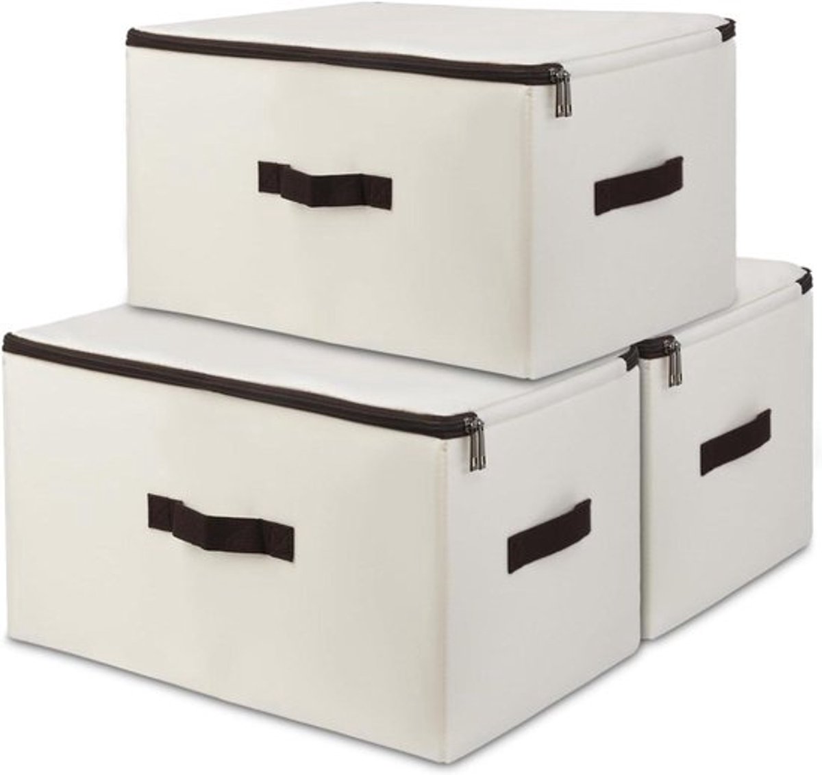 Opvouwbare kleding opbergmanden voor huis, 3 stuks, compacte organizer