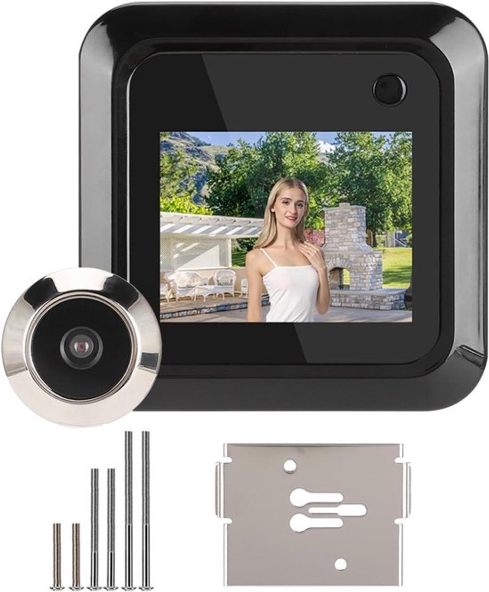 Slimme Deurviewer met TFT LCD Scherm, 0.3MP Camera en 95° Hoek - Ideaal voor Appartementen en Veiligheid