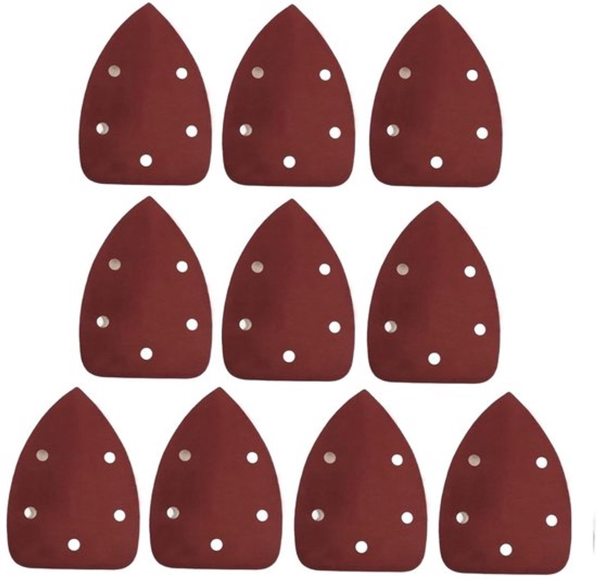 - 5-gaats driehoekig schuurpapier - oscillerend multigereedschap - 1200 korrels - 10 stuks.