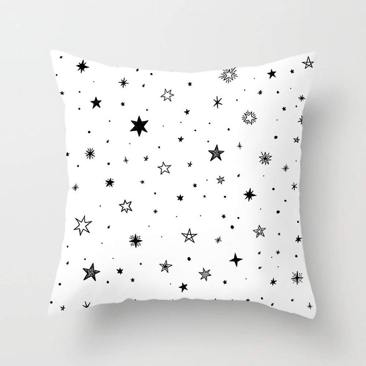 Kussenhoes Zwart En Wit Polyester Sierkussen Case Gestreepte Gestippelde Raster Driehoekige Geometrische Art Kussenhoes (45cm*45cm/18in*18in * 2 pcs,Colour 11)