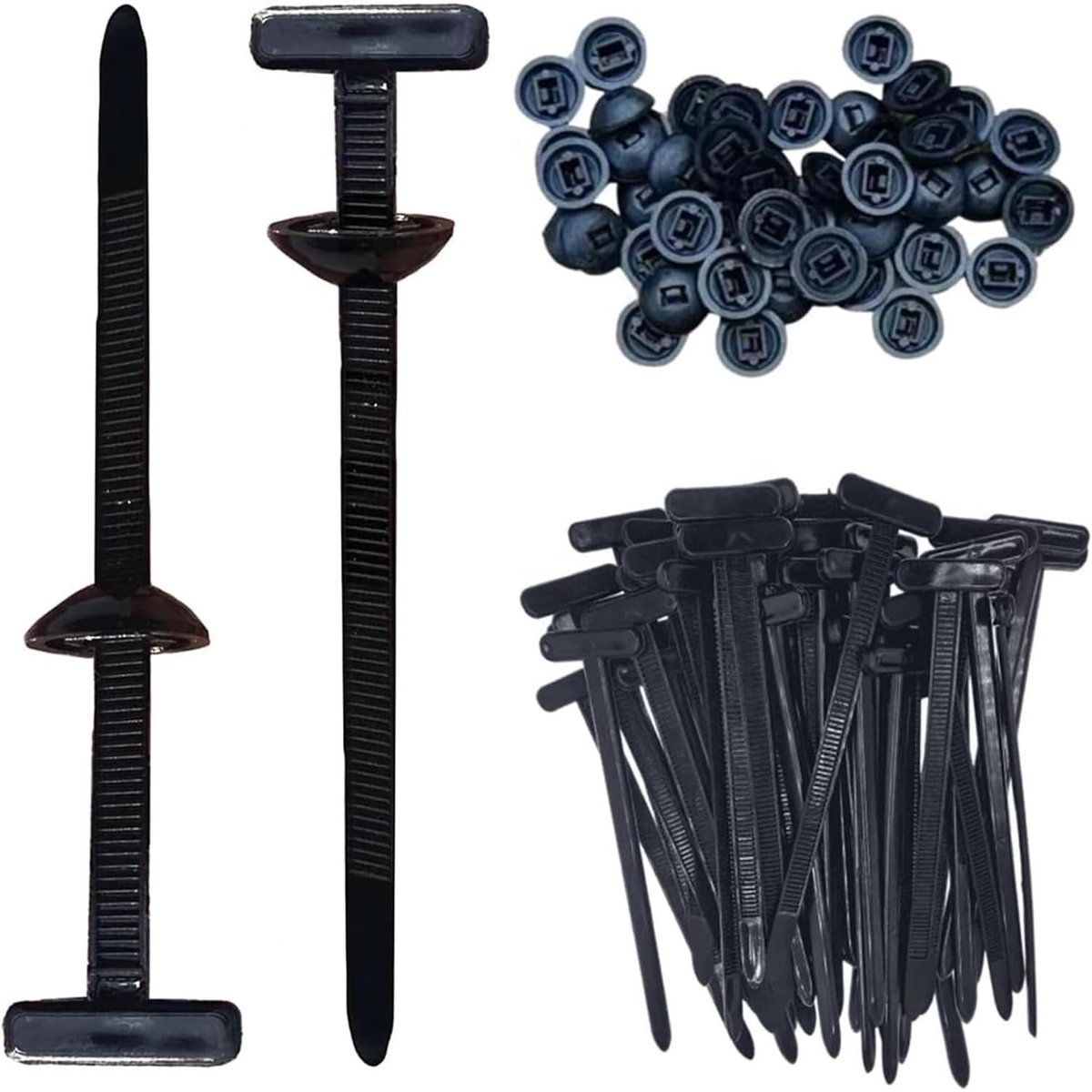 nylon kabelbinders, robuust, zelfsluitend, nylon, ritssluiting, kabelbinders, gereedschap, uv-bestendig, zwart, voor dagelijks gebruik (20)
