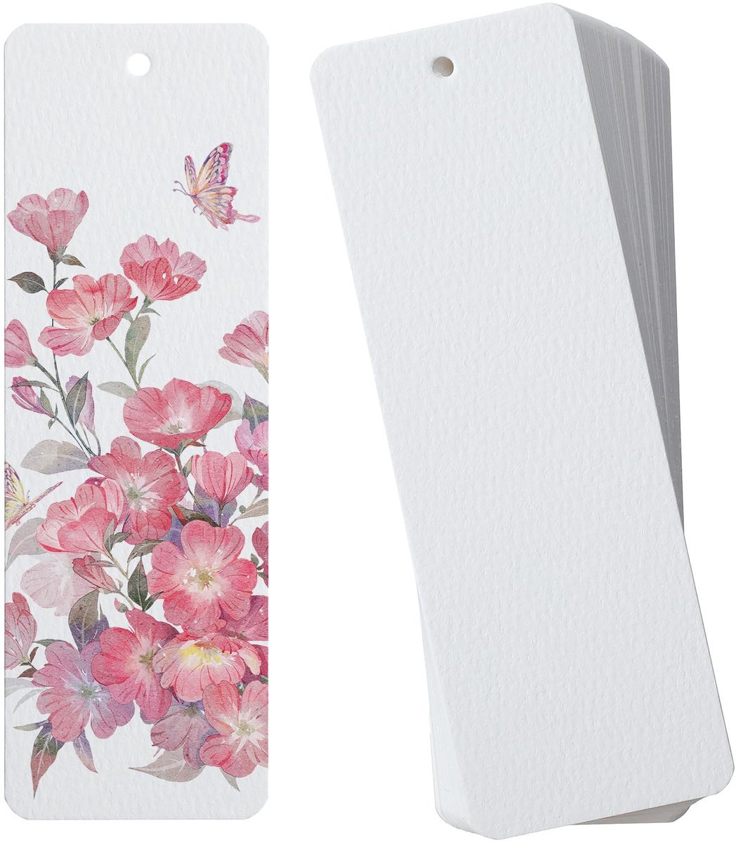 50 stuks witte aquarel papieren kaarten doe-het-zelf bladwijzers bulk 15 cm x 5 cm aquarel papier blanco bladwijzers cadeau bladwijzer schilderij tekening doe-het-zelf ambacht voor kunstprojecten