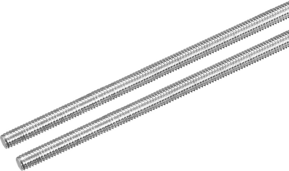 sourcing map Volledig Draadstang M4 x 160 mm 0.7 mm Schroefdraad 304 Roestvrij Staal Rechter Draad Staven Bar Studs 2 Pack