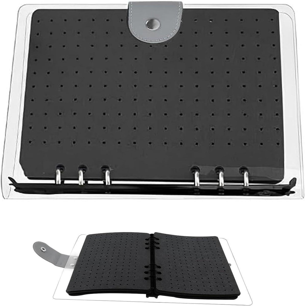 Pinnenboek Sieraden - Opbergmap Pinnen - Sieraden Organiseren - 350 Locaties - 23.7x17cm - Zwart