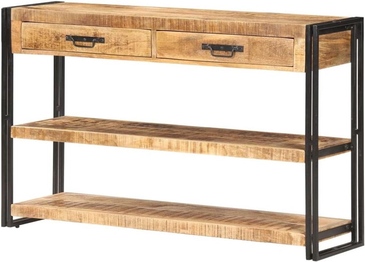 Houten Dressoir - Opbergkast Lade - Woning Organiseren - Massief Mangohout - 120x30x75 cm - Bruin