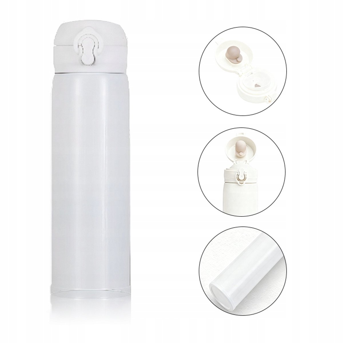 RVS Thermosbeker met Tuit - Dubbelwandig - 500ml - Lekvrij