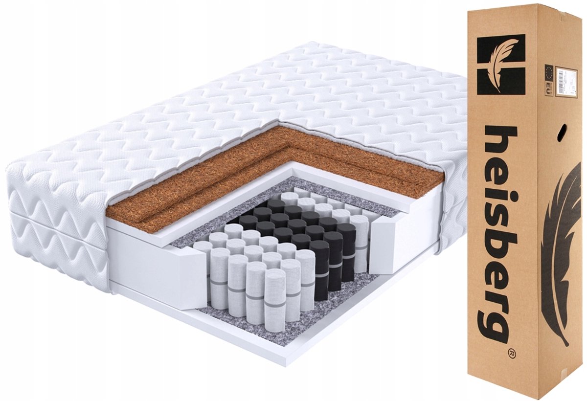 Heisberg BEST Matras 200x200cm - Pocketvering, 24cm, Dubbelzijdig H3/H5