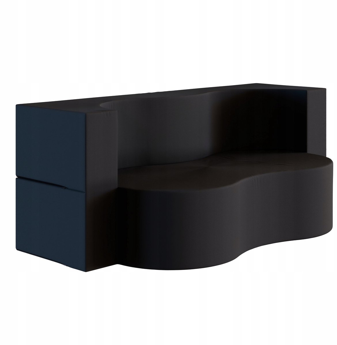 FDM SWING 120x200 Tuinbank Sofa Matras Waterdicht Zwart