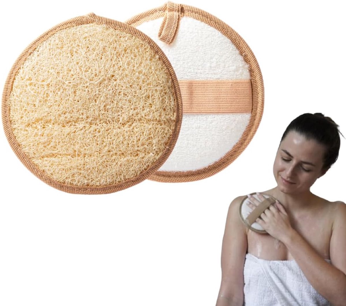 Luffa-spons scrubspons natuurlijke Egyptische badspons luchtfakomkommer luchtfah body scrubber wasspons lichaam douchespons lichaam luffa douche fluff loofah