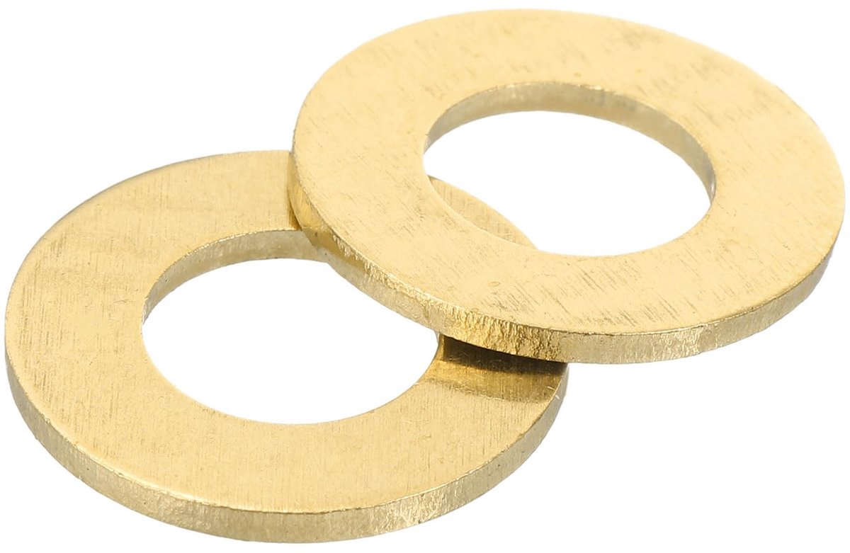 Platte sluitringen, 30 stuks platte afdichtringen van messing, 20 mm OD 1,5 mm dikke metalen ring afdichting voor schroeven en moeren