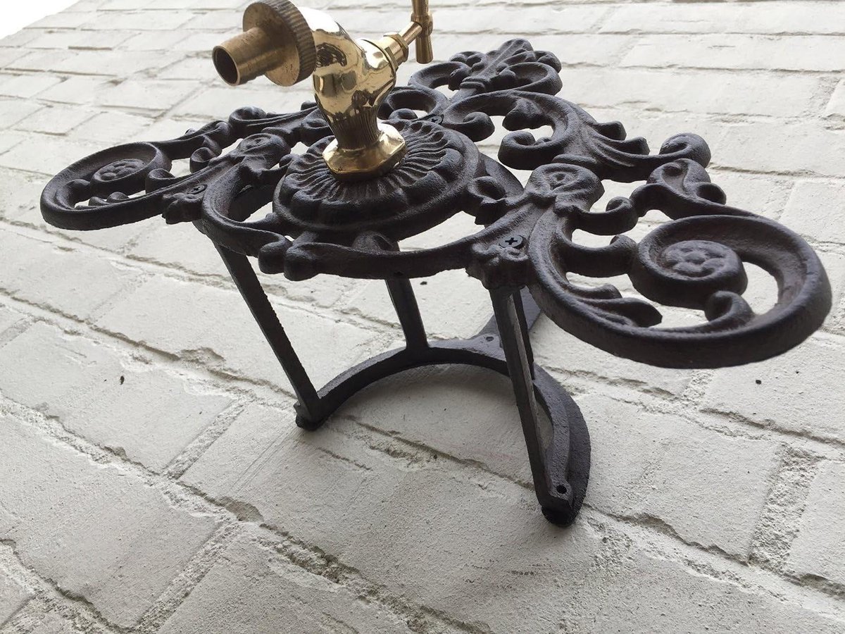 Kraan slanghouder - Waterslang houder - Tuin opruimen - Gietijzer design - 37 cm breed - Antiek