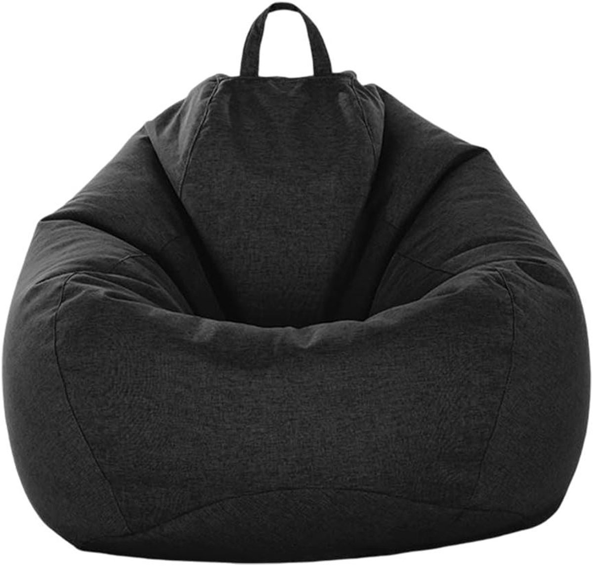 Zitzakhoes - Luie stoel - Ontspannen zitten - Met handvat - 90x110 cm - Zwart