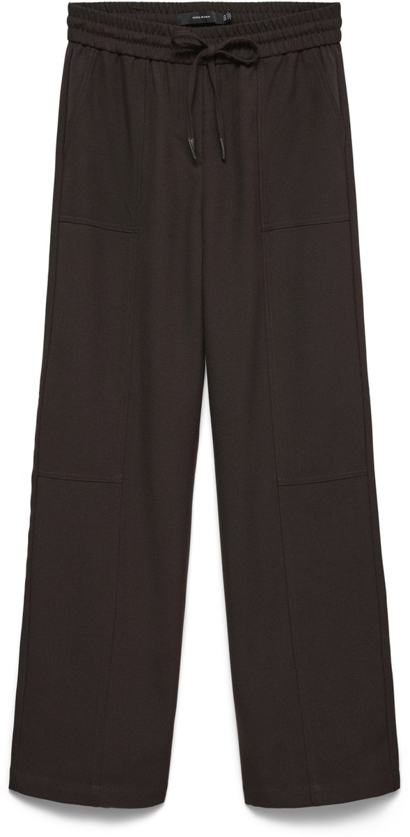 Vero Moda Broek Vmbestie Mw Wide Pocket String Pant 10352832 Chocolate Torte/solid Dames Maat - W26 X L32