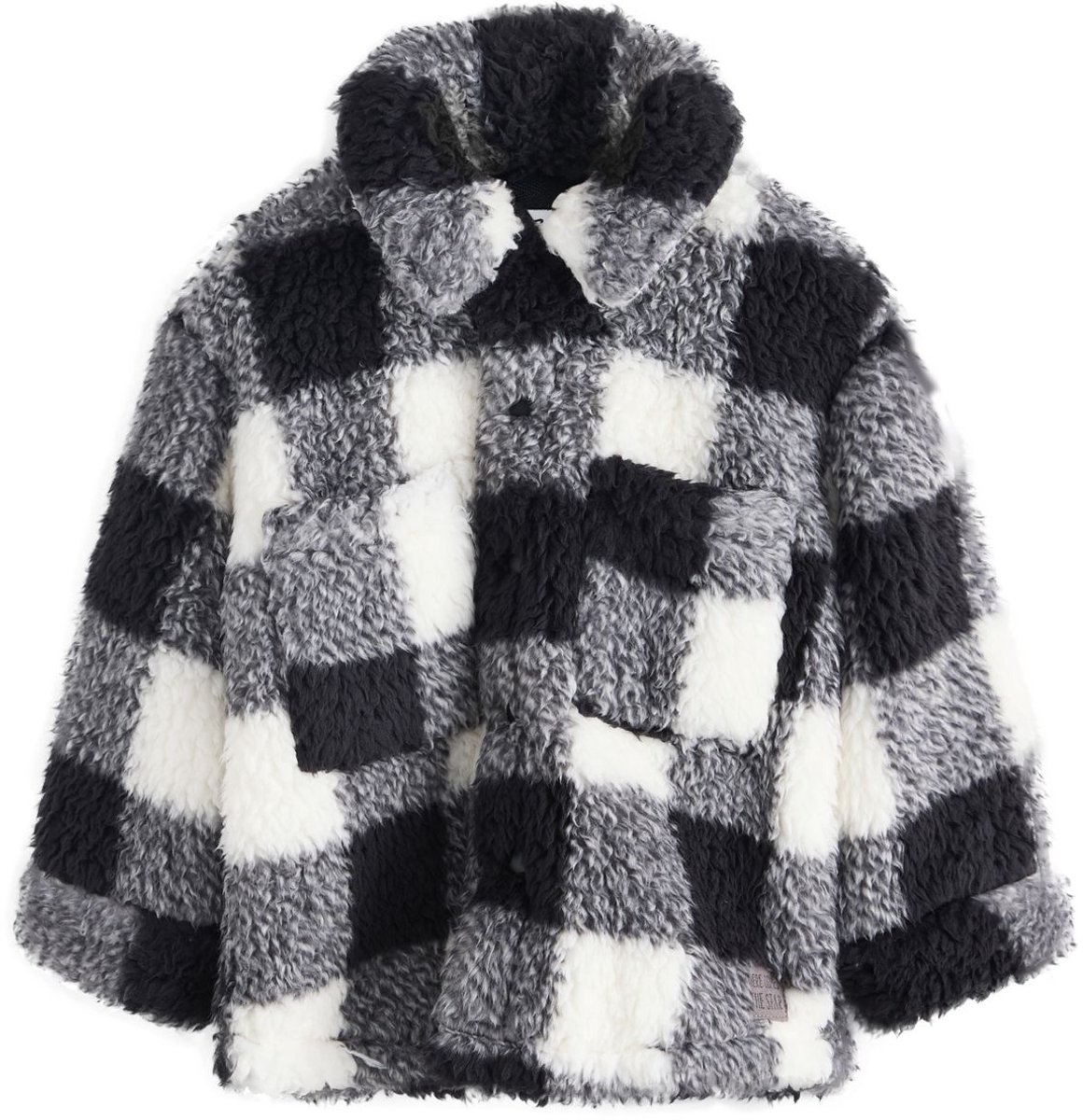 Next - Jongens - Fleece shacket met borg - Zwart