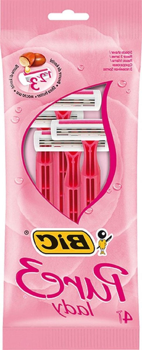 Scheermesjes Vrouwen - Gezichtsverzorging - Gladde Huid - 3 Scherpe Bladjes - 4 Stuks - Roze