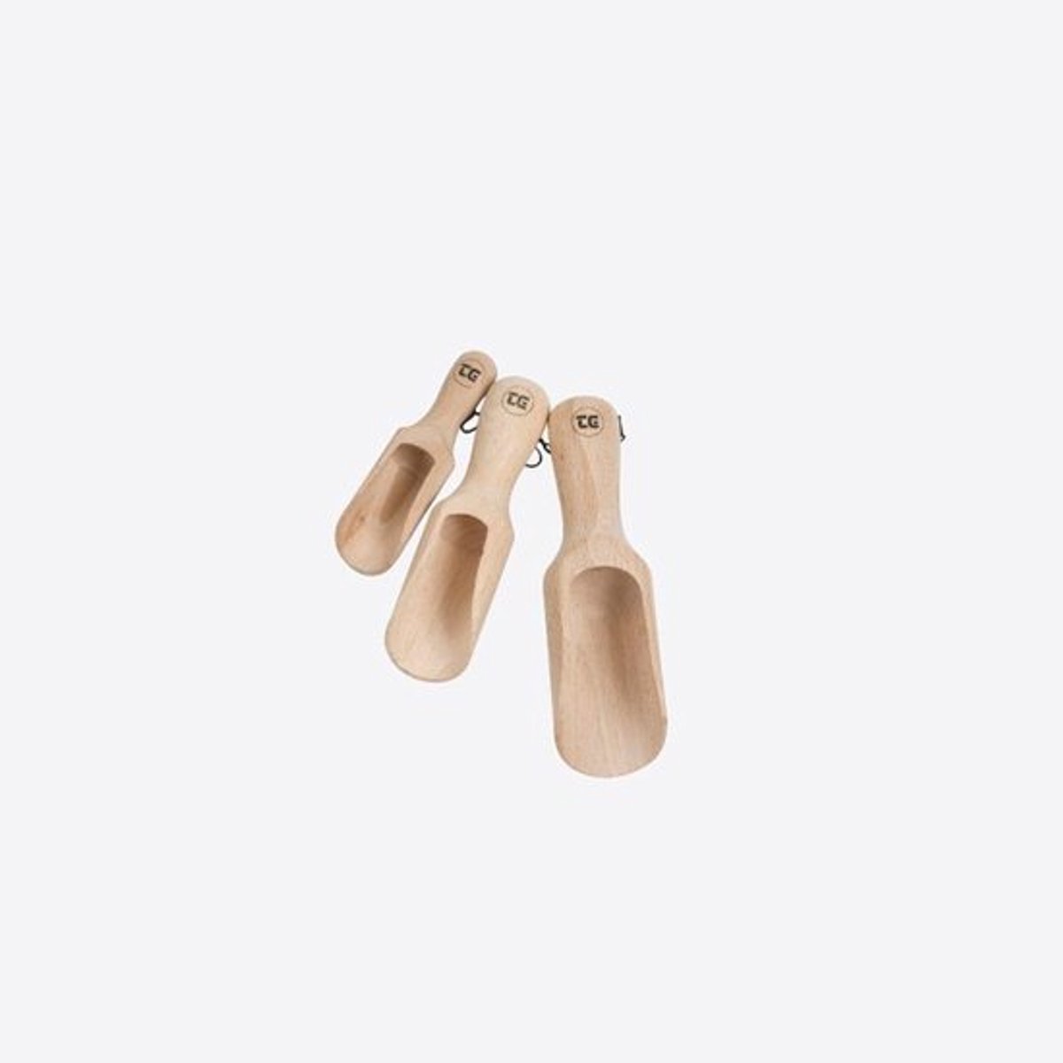 T&G Woodware set van 3 kruidenlepels uit beuk 8; 10 en 12cm