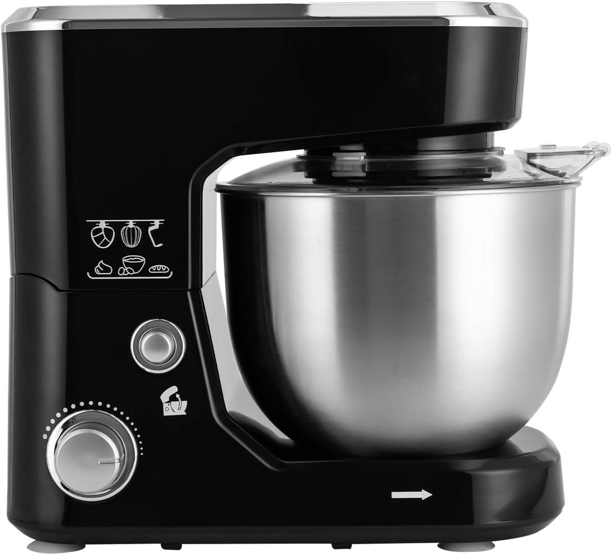 Keukenmixer - Keukenmachine Deegkneedmachine - Bakken en Mixen - Geluidsarm Ontwerp - 4.2 Liter Kom - Zilver