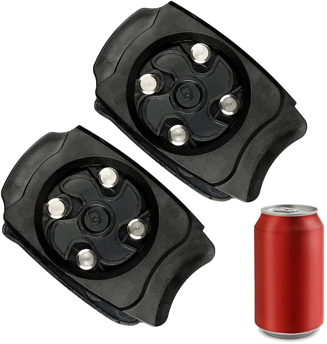 Blikopener - 2-delig handmatig met zijopening voor bier frisdrank aluminium deksels zwart compact keukenhulpmiddel